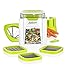 4 in 1 Vegetable Chopper, French fry cutter - Dice, Mince, Slice & Cube Fruits, Meats, Cheese & More, with 4 Stainless Steel Interchangeable Blades - Machine Washable - By Tiabo