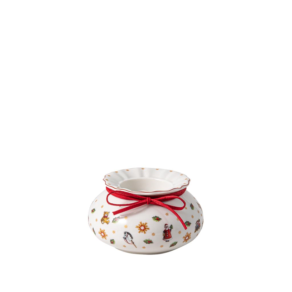Villeroy & Boch – Toy's Delight Tealight Holder Red and White, Christmas, Decoration, Table, Living Room Accessories, Dining Room Decor, Premium Porcelain