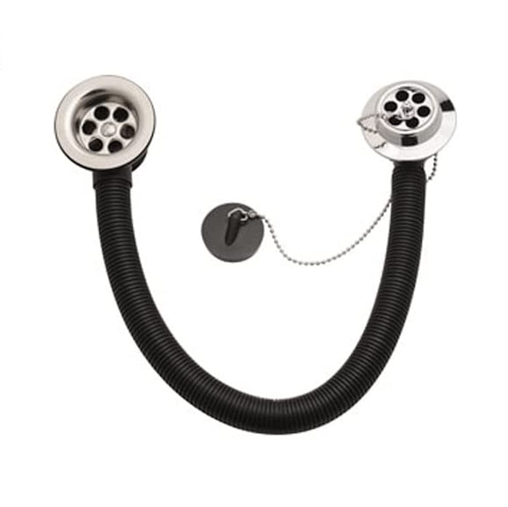Merriway® BH01262 Combined Bath Waste and Overflow with Plug and Chain, 40mm (1.1/2 inch)