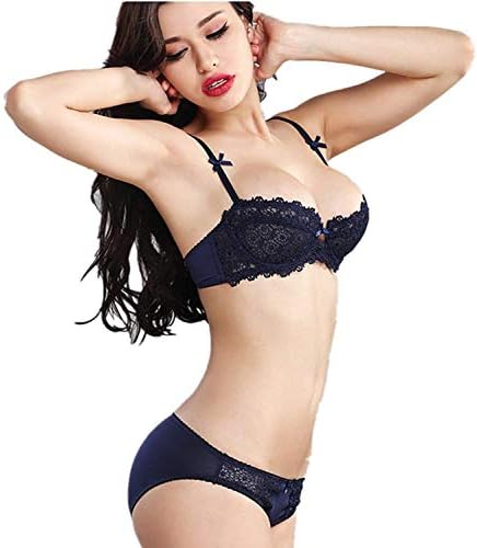 Lefox Women's Lumiere Lace Unlined Balconette Bra and Panty Set