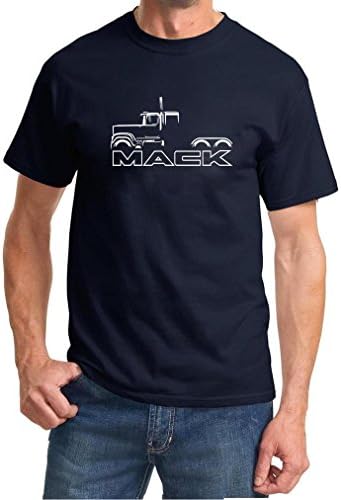 Mack Superliner Truck Classic Outline Design Tshirt 2XL navy blue