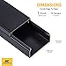 Cable Concealer On-Wall Cord Covers - 12, 25” Raceways – 300” Total Cable Management System Hides Cables, Cords, Wires for Wall TVs, Computers – Black