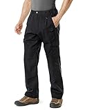 CQ-TLP105-BLK_34W/32L CQR Men's Tactical Pants Lightweight EDC Assault Cargo TLP105