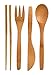 Bamboo Travel Utensils - To-Go Ware Utensil Set with Carrying Case (French Roast)