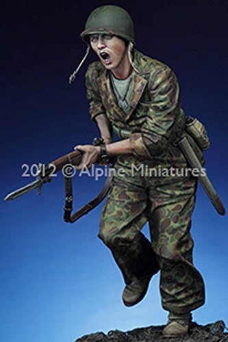 Alpine Miniatures 1:16 WWII USMC 1943 44 The Charge - Resin Figure #16018