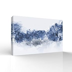 Canvas Wall Art Dusty Blue Ice World Pictures Home Wall Decorations for Bedroom Living Room Paintings Canvas Prints Framed - 12x18 inches