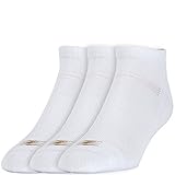 PowerSox Men's 3-Pack Cushion Low Cut Socks with Coolmax White 10-13(9-12.5 shoe size)