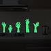 Five Zombie Hands Wall Decals Halloween Decorations Glow in the Dark, XYIYI Spooky Wall Stickers for Halloween Party Kids Home Room Décor