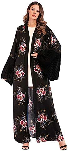 Acqrobe Women Oversized Cardigan Muslim Dress - Maxi Long Sleeves Dubai Robe Islamic Kimono Abaya Arab Clothes