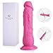 Realistic Dildo, Louviva 9 inch Lifelike Liquid Silicone Big Penis, Women Sex Toys with Strong Suction Cup (Pink) ?-g