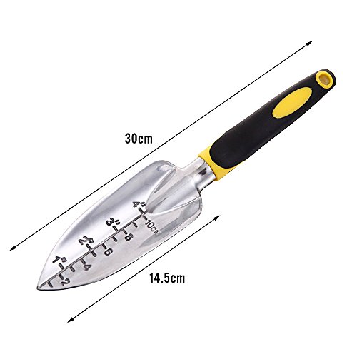 image for NUZAMAS Garden Tools Set of 5 Including Trowel, Transplanter, Cultivat