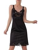 Under Moments Non- Cling Full Slip with Adjustable Straps & Lace Trim Slip Dress