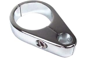 V-FACTOR MID TN CYCLES Chrome Billet 1 1/4" Handlebar or Frame mount Clutch Cable or Brake Line Clamp for Harley models
