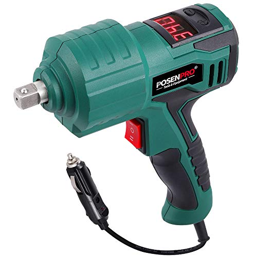 POSENPRO Torque Impact Wrench with Digital Clutch,1/2 inch 12 Volt