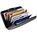 Aluminum Credit Card Wallet - RFID Blocking Case - Black