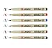SAKURA Pigma Micron Brush Pens - Archival Black and Colored Ink Pens - Pens for Writing, Drawing, or Journaling - Black and Assorted Colored Ink - Brush Nibs - 6 Pack