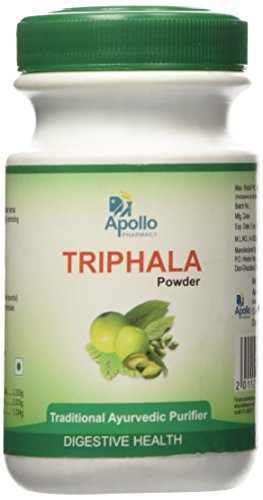 Triphala Powder / Triphala Churna (Choornam) / Triphala Guggulu / Ayurveda Powder - ★ Improving Digestion - ★ Regulating Blood Circulation - ★ Lowering Blood Pressure - ★ Keeping Eyes and Body Healthy - 4.4 Ounce (125 Grams) - Apollo Pharmacy - No #1 in Indian Pharmacy Triphala Powder / Triphala Churna (Choornam) / Triphala Guggulu / Ayurveda Powder - ★ Improving Digestion - ★ Regulating Blood Circulation - ★ Lowering Blood Pressure - ★ Keeping Eyes and Body Healthy - 4.4 Ounce (125 Grams) - Apollo Pharmacy - No #1 in Indian Pharmacy