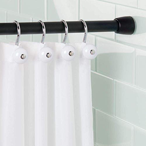 iDesign Cameo Metal Tension Rod, Adjustable Customizable Curtain Rod for Bathtub, Shower Stall
