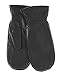 Pratt and Hart Snowfall Women’s Deerskin Leather Mittens with Finger Liners Size M Black