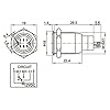 GBSELL-12V-16mm-LED-Power-Push-Button-Switch-Silver-Aluminum-Metal-Latching-Type