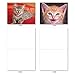 The Best Card Company - 10 All Occasion Blank Cat Cards (4 x 5.12 Inch) - Cute Assorted Bulk Card Set - Smitten Kittens M6485OCB