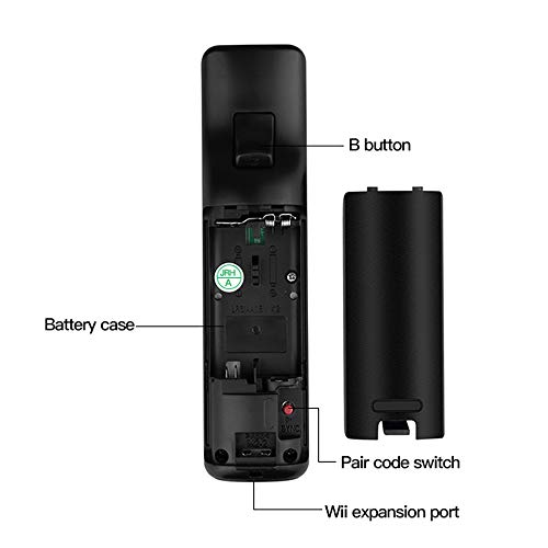 Maliralt Wii Motion Plus Controller, LP01 Wireless Wii Remote Controller and Nunchuck Joystick with Build-in Motion Plus Silicone Case and Wrist Strap for Nintendo Wii/Wii U -Black(Third-Party Made)
