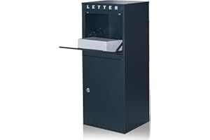 YDOCABINIT Package Delivery Boxes for Outside, Large Mailbox for Parcel, Galvanized Steel Parcel Mailbox, Wall Mounted Lockable Anti-Theft for Porch,Curbside,BG019B-1-Gray