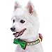 Blueberry Pet 4 Patterns Christmas Santa Claus's Reindeer Adjustable Dog Collar with Detachable Bow Tie, Medium, Neck 14.5