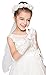 Bienvenu Girls First Communion White Floral Wreath Wedding Veil,WhitePink
