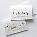 Wedding Day Foiled Card Set, To My Bride, To My Groom, Gold Foiled Vow Cards (WD182-183)