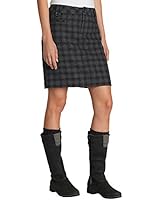 Eddie Bauer Women's Classic Wool-Blend Skirt - Pattern, Black Regular 10