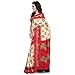 Jaanvi fashion Women's Bhagalpuri Cotton Printed Saree Free Size Beige
