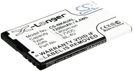 Battery 1200mAh Replacement for Nokia 301, 301-1, 3120 Classic, Nokia BL-4U