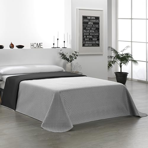 Martina Home Reversible Bedspread Grey Black 90cm Bed
