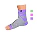 Plantar Fasciitis Sock, Compression Socks for Men Women Nurses Runners Ankle Sleeve for Arch and Achilles Heel Pain and Support,Gray/purple,Small