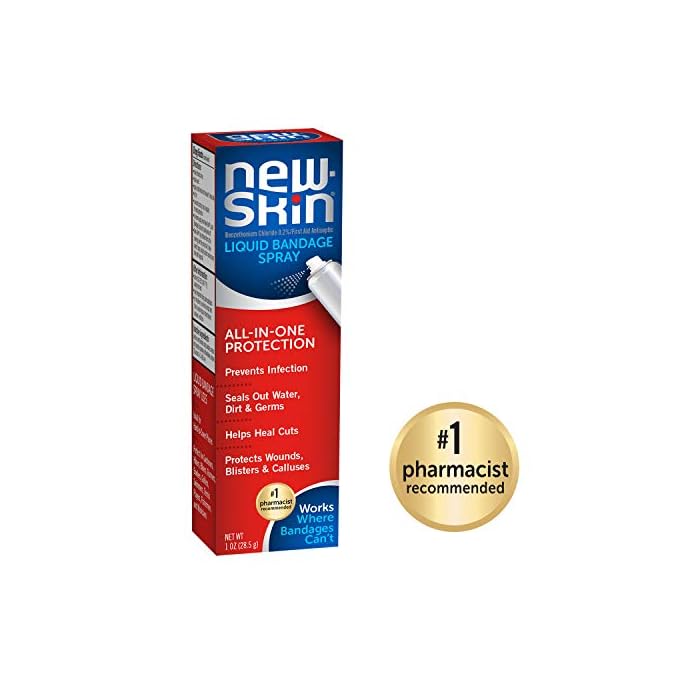 New-Skin Liquid Bandage, 1 Ounce - Liquid Bandage for Hard-to-Cover Cuts Scrapes Wounds Calluses and Dry Cracked Skin…