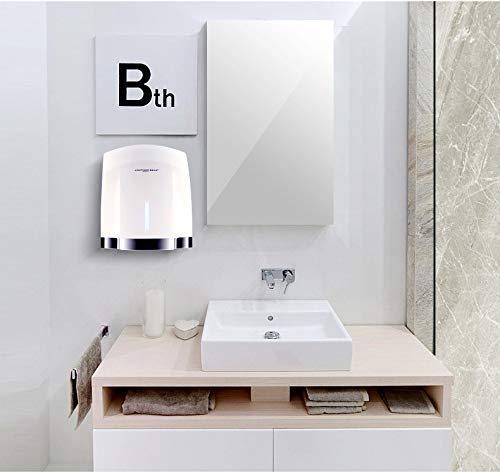 interhasa! Wall Mounted Hand Dryer, Easy to Install for Lavatory Bathroom.Low Noise 50dB,Intelligence Sensing System Hand Dryer Commercial,Powerful 1800W with Timing Progress Light
