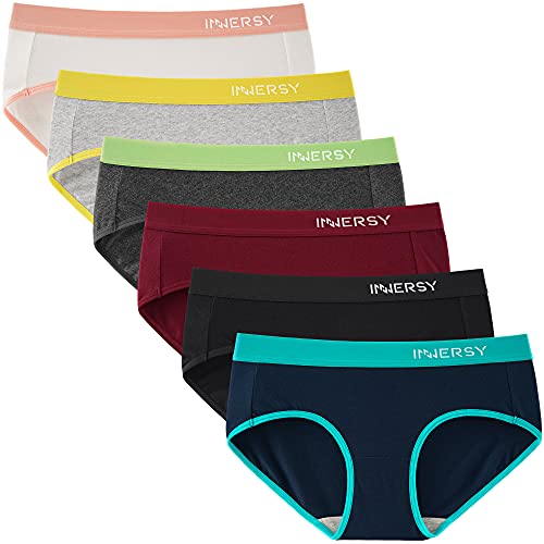 Innersy Baumwoll Unterwäsche Damen Schlüpfer Frauen Hipster Pantys Set Sport Unterhose Mehrpack 6 (Xs, Sport Mehrfarbig)
