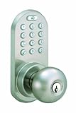 MORNING INDUSTRY INC QKK-01SN 3-In-1 Remote Control & Touchpad Doorknob, Satin Nickel