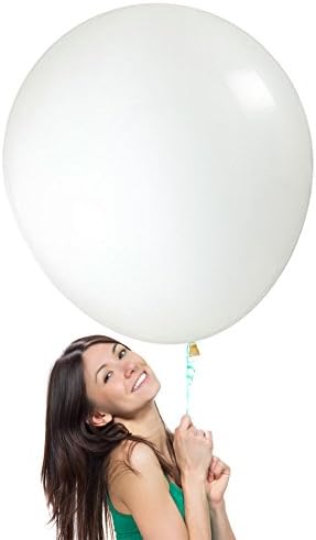 36 Inch (3 ft) Giant Jumbo Latex Balloons (Premium Helium & Confetti Quality), Pack of 3, Regular Shape - Clear, for Photo Shoot/Birthday/Wedding Party/Festival/Event/Carnival
