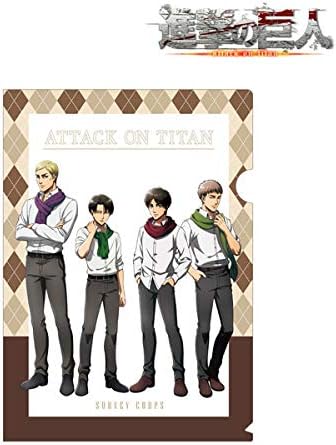 Amazon Co Jp 進撃の巨人 描き下ろしイラスト 集合 マフラー着用ver クリアファイル 文房具 オフィス用品