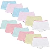Hbhpov Girls Cotton Underwear Kids 12 Packs Toddler Boyshort Panties 2-14 Yrs