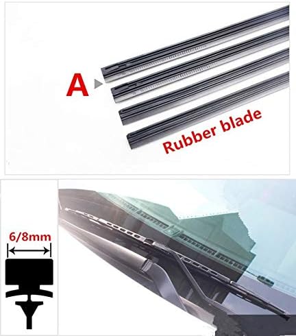 Wipers Car Wiper Blade Insert Rubber strip (Refill) for mazda cx-7 cx-5 cx-3 cx-8 cx-9 cx 3 5 7 8 9 atenza axela 2016 2017 accessories - (Item Length: 15", Color: A Iron frame wipers)