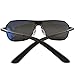 Vuarnet Extreme Unisex VE 7012 Square Polarized Aviator Sunglasses, Matte Black
