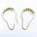 Shower Curtain Hooks Rings, Brushed Gold Decorative Rust Proof With Roller For Bathroom, Wardrobe, Closet, Bathtub, 100% No Rust, Set Of 12 Rings, By Mystic Home.