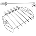 Cave Tools Barbecue Skewer Shish Kabob Set - BBQ Kebab Rack Maker for Meat & Vegetable - Portable Stainless Steel Kabab Stick for Cooking on Gas or Charcoal Grill - 180 Degree Rotisserie
