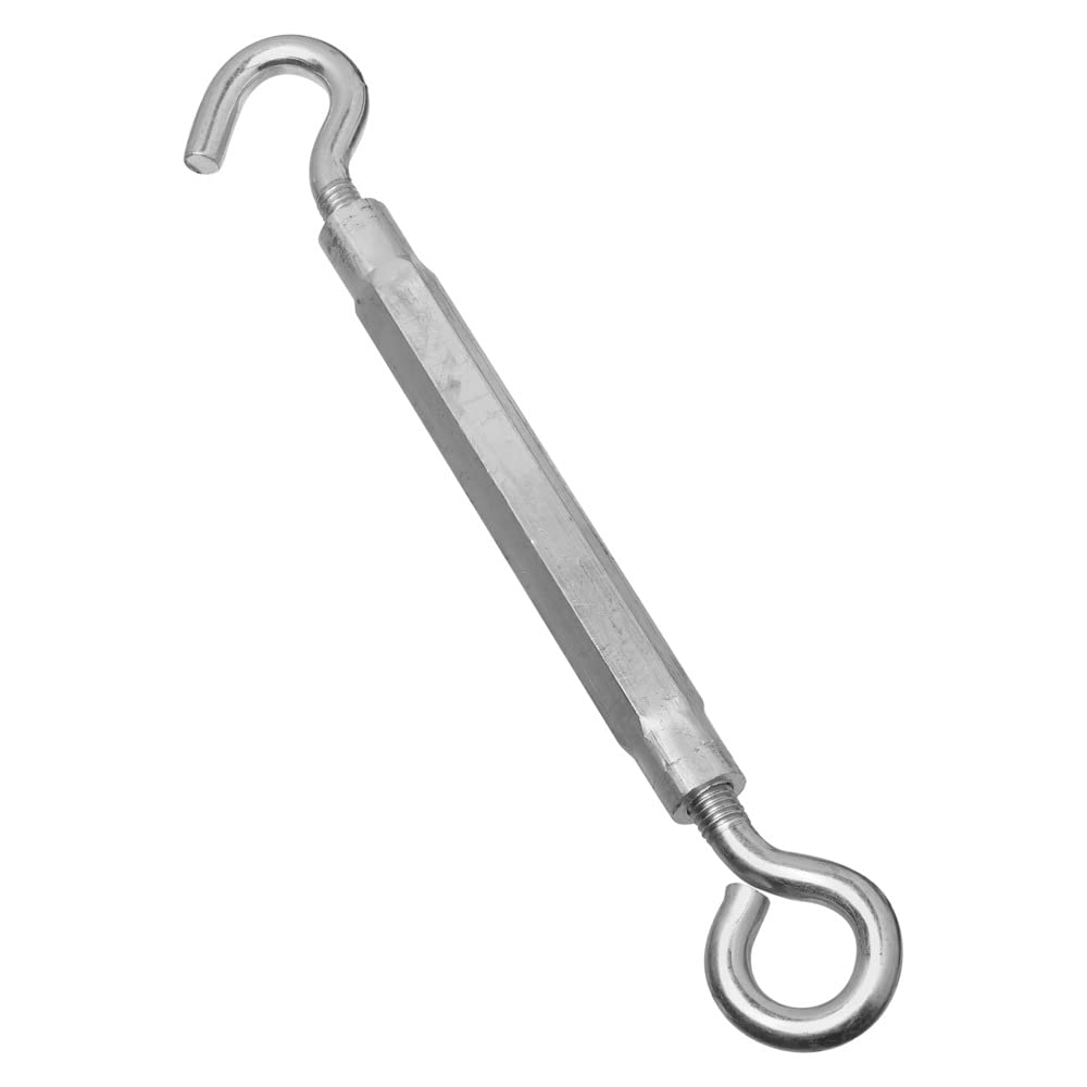 National Hardware N221-903 2172BC Hook and Eye Turnbuckle in Zinc Plated, 1/2" x 17"