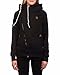 ZANZEA Women's Zipper Long Sleeve Hoodie Sweatshirt Jacket Coat Outerwear (US 16, Black)
