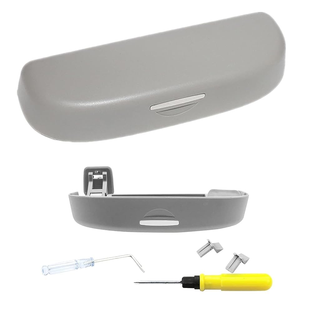 LFOTPP Glasses Cases for T-Roc, Glasses Holder Car Sunglasses Storage Case, Car Interior Sunglasses Storage Box Organizer Auto Accessories (Grey)