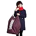 Crystallove Canvas Foldable Tall Laundry Hamper Tote Storage Baskets Washing Clothing Bags with Rings (Purple)
